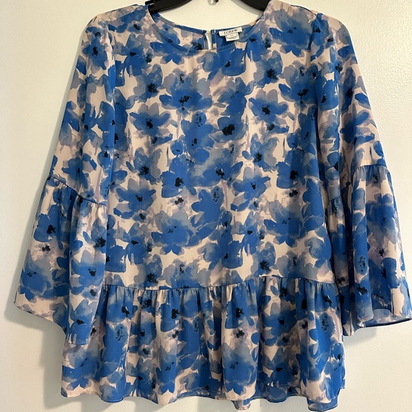 Jcrew Peplum Floral Blouse - Picture 1 of 3